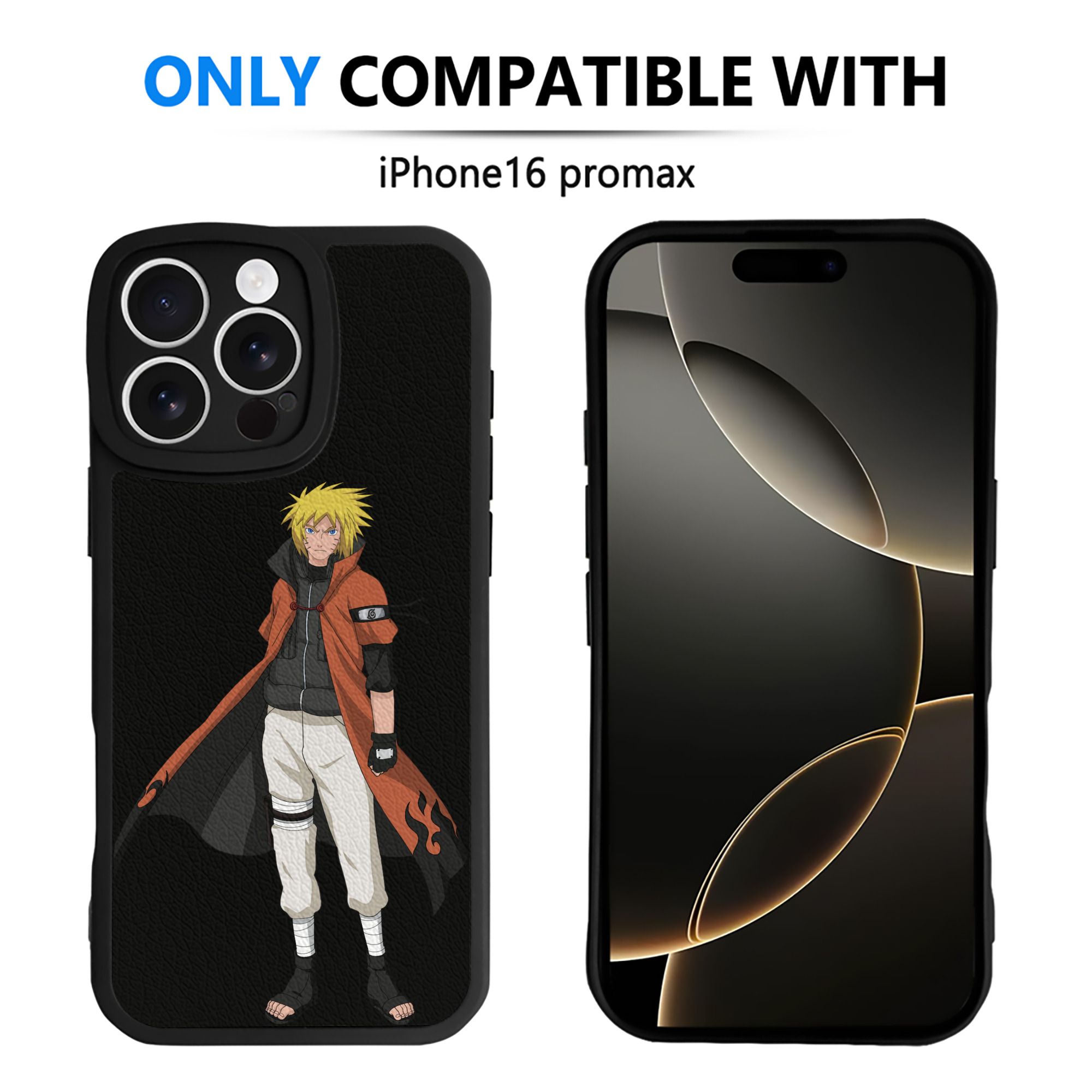 （画像用） NARUTO -ナルト- うずまき ナルト Uzumaki Naruto 【iPhone 16シリーズ対応】シリコンスマホケース（レザー調） 材質：シリコン